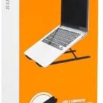 Suporte para Notebook com 6 ângulos ajustáveis - Portátil e Dobrável - OEX SN101 - Preto - 30659