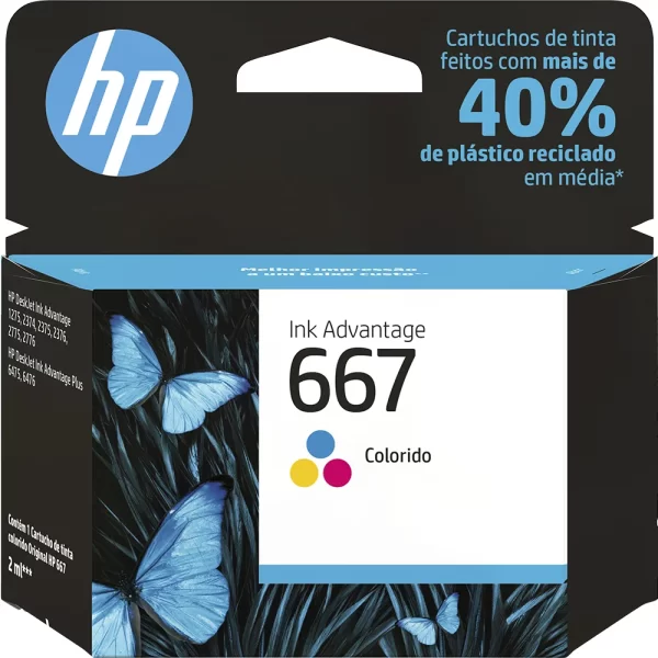 Cartucho de Tinta HP 667 Colorido Advantage Original - 31146