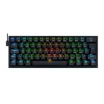 Teclado Mecanico Gamer Redragon Fizz Pro, RGB, Wireless, Switch Blue, Preto - 30428