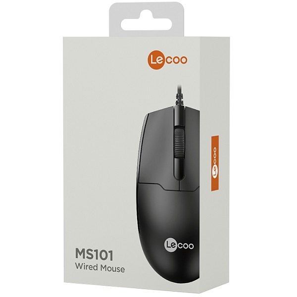 Mouse Convencional Com Fio Usb 1200dpi Ms101 Lecoo - 34593