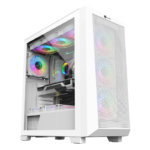 Gabinete Gamer Hayom GB1780, Lateral em Vidro Temperado, 4x Fans RGB, USB 3.0, EATX, Branco - 1151 - Image 3