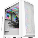 Gabinete Gamer Hayom GB1780, Lateral em Vidro Temperado, 4x Fans RGB, USB 3.0, EATX, Branco - 1151