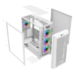 Gabinete Gamer Hayom GB1780, Lateral em Vidro Temperado, 4x Fans RGB, USB 3.0, EATX, Branco - 1151 - Image 2