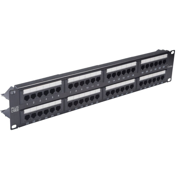 Patch Panel CAT6 48 Portas Com Guia LA-P648 PlusCable - 31941