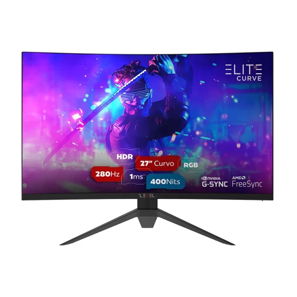 Monitor Gamer Hi Level Elite Curve 27" ELED, 280Hz, 1ms, HDR - 34957