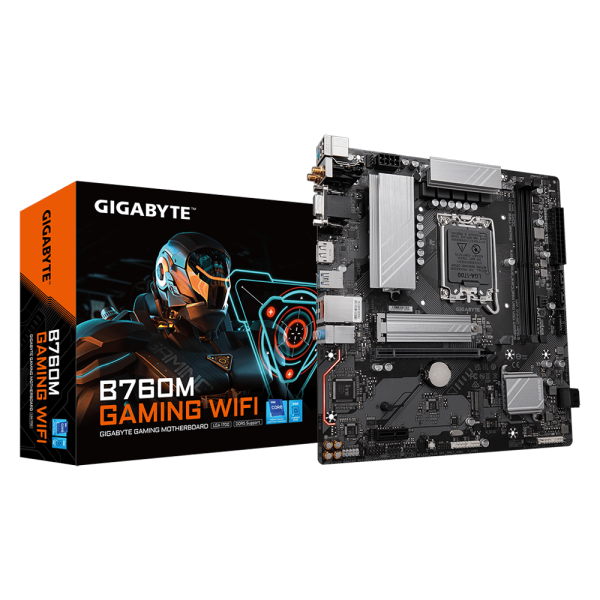 Placa Mãe Gigabyte B760M Gaming WIFI, Chipset B760, Intel LGA 1700, MATX, 2x, DDR5 - 32878
