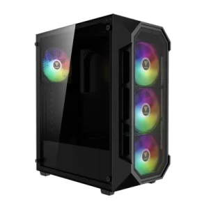 Gabinete Gamer Gamdias Aura Gc1 Elite ARGB, Mid-tower, Vidro Temp, 4 Fans, Black - Aura Gc1 Elite ARGB - 32005